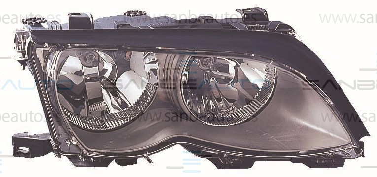 BMW E46 01-*FARO DCH CON REGULACION (INTERIOR NEGRO) (4P)