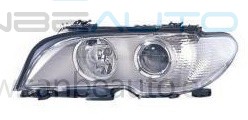 BMW E46 2P 03-*FARO IZQ CON REGULACION ELECTRICA CON PILOTO BLANCO(INTERIOR CROMADO)