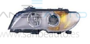 BMW E46 2P 03-*FARO IZQ CON REGULACION ELECTRICA CON INTERMITENTE AMBAR(INTERIOR CROMADO)