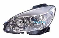 MERCEDES C W204 07-*FARO IZQ CON REGULACION ELECTRICA H7/H7 (CON MOTOR)