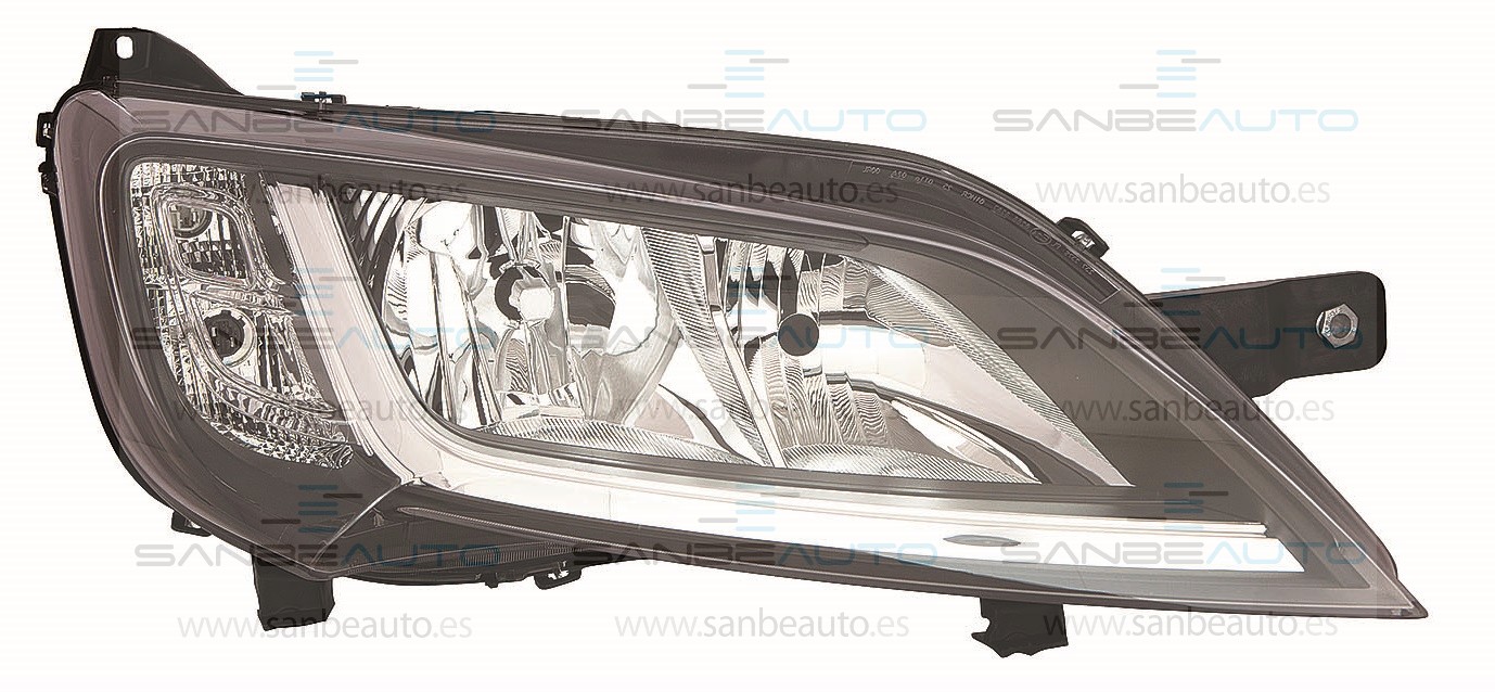 PEUGEOT BOXER 14-*FARO DCH CON REGULACION ELECTRICA CON MOTOR INTERIOR NEGRO H7/H7/LED