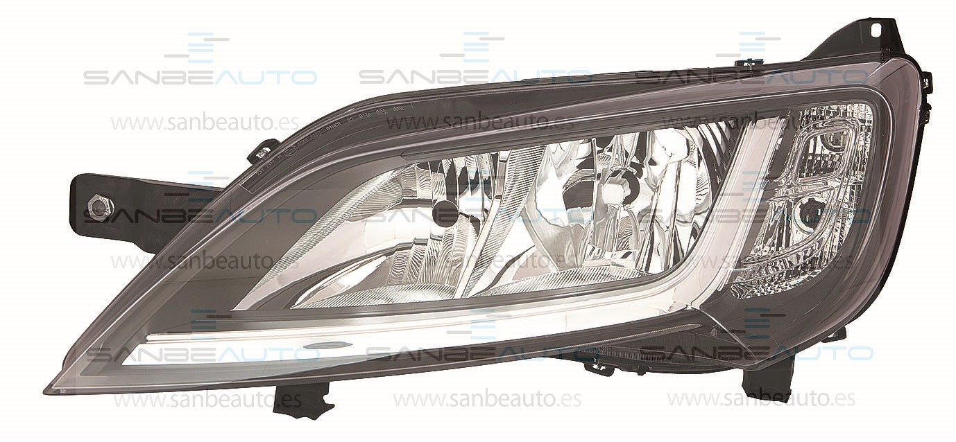 PEUGEOT BOXER 14-*FARO IZQ CON REGULACION ELECTRICA CON MOTOR INTERIOR NEGRO H7/H7/LED