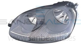 VW GOLF V 03-*FARO IZQ CON REGULACION ELECTRICA(INTERIOR GRIS)