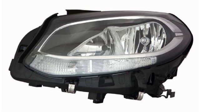 FARO DCH CON REGULACION ELECTRICA - CON MOTOR - INTERIOR NEGRO - LED