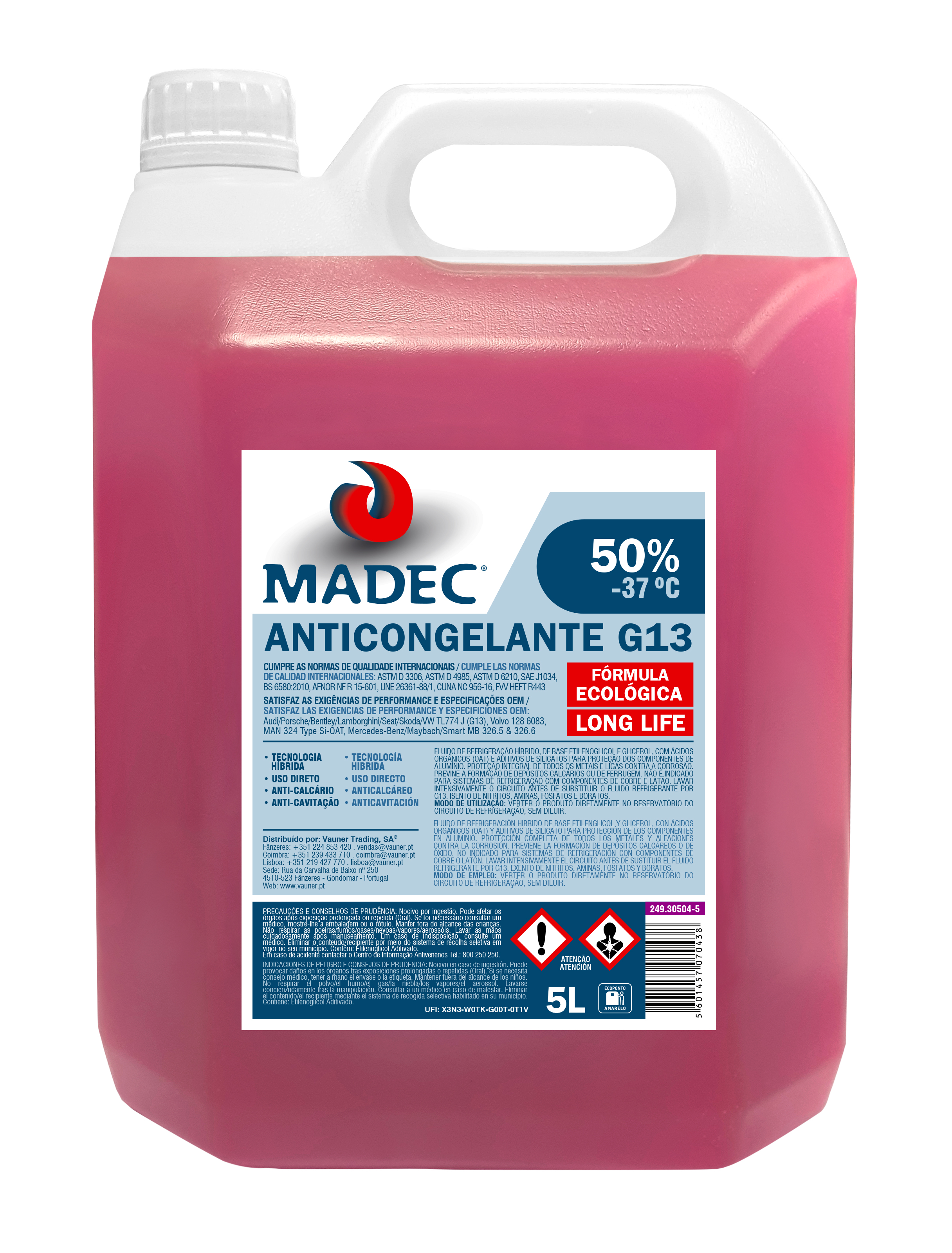 ANTICONGELANTE ORGANICO 50% -37C? G13 5L (VWTL774F/J) (VIOLETA)