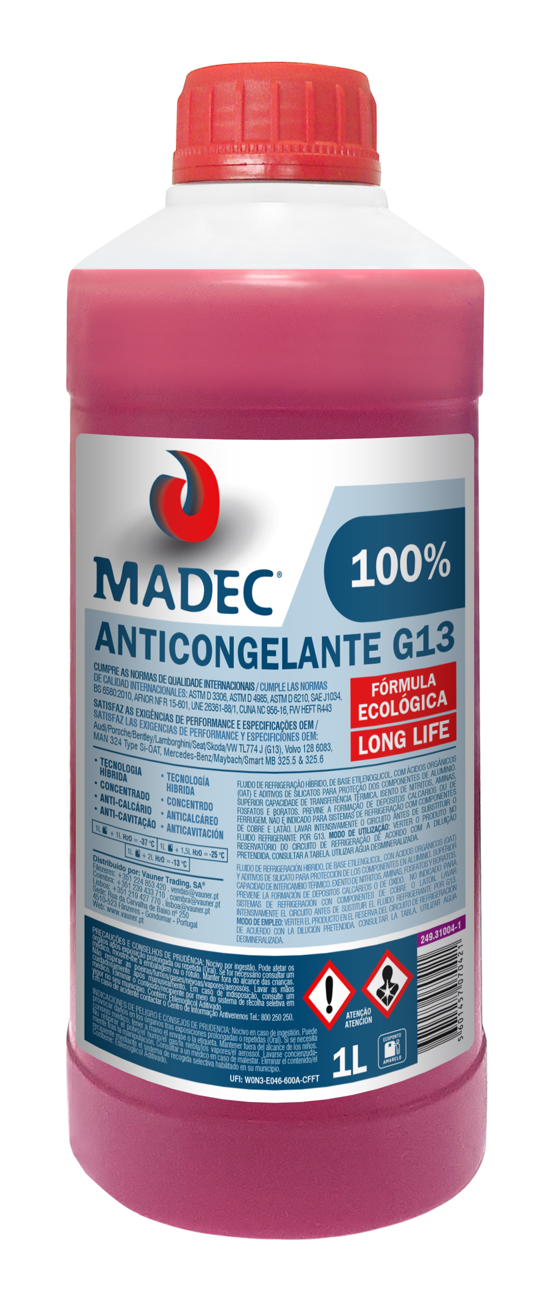 ANTICONGELANTE ORGANICO 100% G13 1L (VWTL774F/J) (VIOLETA)