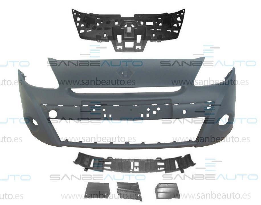 RENAULT CLIO 09-*PARAGOLPES DELANTERO (MODELO LLANTAS 16) CON KIT SOPORTE PARAGOLPES