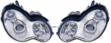 MERCEDES C W203 01-*KIT FAROS DCH/IZQ CRISTAL/LISO(H7/H7)