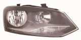 OPTICA DERECHA H7+H7 ELECTRICA-CON MOTOR-NEGRA (TIPO HELLA)