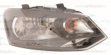 VW POLO 09-*FARO DCH CON REGULACION ELECTRICA H4 (INTERIOR NEGRO) TIPO VALEO