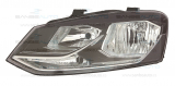 VW POLO 14-*FARO IZQ CON REGULACION ELECTRICA CON MOTOR H7/H7 INTERIOR NEGRO