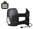 FORD TRANSIT 2019.05-*RETROVISOR DCH ELECTRICO TERMICO CONVEXO CON PILOTO BLANCO BRAZO LARGO (CHASIS LARGO)16W 6PIN