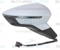 SEAT LEON 12-*RETROVISOR DCH ELECTRICO CALEFACTADO ABATIBLE ELECTRICAMENTE PARA PINTAR CONVEXO CON PILOTO 8PIN
