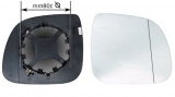 VW TRANSPORTER T5 10-*CRISTAL RETROVISOR DCH CONVEXO (BASE 108MM)