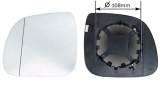 VW TRANSPORTER T5 10-*CRISTAL RETROVISOR IZQ ASFERICO (BASE 108MM)