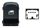AUDI A4/A5/Q5 07-*BOTON ELEVALUNAS DELANTER. DCH+TRASER. DCH/IZQ(NEGRO/BLANCO)4PIN