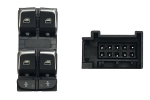AUDI A4/Q5/Q7 15-*INTERRUPTOR PUERTA DELANTER. IZQ(NEGRO/BLANCO)(4 BOTONES)10PIN