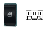 FIAT IDEA 2003.12-*BOTON INTERRUPTOR DELANTERO IZQ(ELEVALUNAS DELANTERO IZQ)5PIN FICHA BLANCA