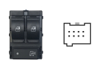 FIAT DOBLO 2010.02-*INTERRUPTOR PUERTA ELEVALUNAS DELANTER. IZQ+BLOQUEO PUERTA(2 BOTONES)8PIN CONECTOR AZUL