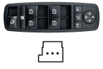 MERCEDES M W164 2005.02-*INTERRUPTOR PUERTA DELANTERO  IZQ+RETROVISOR ABATIBLE ELECTRICAMENTE(NEGRO)(4 BOTONES)3 PIN