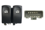 RENAULT CLIO 05-*INTERRUPTOR PUERTA DELANTER. IZQ (2 BOTONES) 10PIN (CONECTOR GRIS)