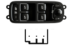 VOLVO V40/S80/V70 2012.03-*INTERRUPTOR COMPLETO PUERTA DELANTERO IZQ CON RETROVISOR ELECTRICO ABATIBLE ELECTRICAMENTE (4 BOTONES)3PIN