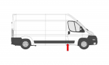 FIAT DUCATO 2014.0-*MOLDURA LATERAL DCH CON AGUJERO INTERMITENTE NEGRO(CHASIS CORTO/LARGO)