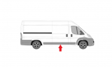 FIAT DUCATO/BOXER/JUMPER 2014.04-*MOLDURA PANEL LATERAL DCH(MEDIO)CHASIS MEDIO/LARGO