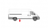 FIAT DUCATO/BOXER/JUMPER 2014.04-*MOLDURA PANEL LATERAL DCH NEGRO(TRASERA)CHASIS LARGO