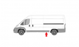 FIAT DUCATO/BOXER/JUMPER 2014.04-*MOLDURA PANEL LATERAL IZQ NEGRO(TRASERA)CHASIS LARGO