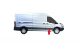 FORD TRANSIT 2019.05-*MOLDURA PUERTA DELANTERA DCH NEGRO SIN AGUJERO PILOTO