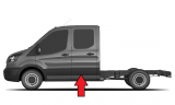 FORD TRANSIT 2019.05-*MOLDURA PANEL LATERAL IZQ NEGRO(CHASIS CORTO CAB)