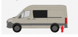 MERCEDES SPRINTER 2018.02-*MOLDURA IZQ PANEL LATERAL TRASERA (DETRAS RUEDA) CHASIS CORTO