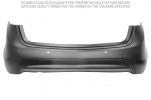 OPEL MERIVA B 2014.01-*PARAGOLPES TRASERO PARA PINTAR CON 4 AGUJEROS SENSOR