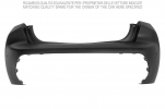 PEUGEOT 208 2019.11-*PARAGOLPES TRASERO SUPERIOR PARA PINTAR CON AGUJERO CAMARA CON 4 AGUJEROS SENSOR