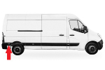 RENAULT MASTER III/MOV 2010.02-*MOLDURA PANEL LATERAL  TRASERO DCH CON AGUJERO PILOTO - PASE DE RUIEDA TRASERO (LARGO)
