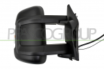 RETROVISOR DERECHO-ELECTRICO-NEGRO-TERMICO-CON PILOTO-CON ANTENA DE RADIO-CON BOMBILLA DE 16W-BRAZO MEDIO-CONVEXO-9 PINES