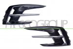 SET REJILLAS PARAGOLPES  NEGRO BRILLANTE-SIN AGUJEROS ANTINIEBLA CON MOLDURA CROMADA (DCH + IZQ)