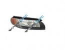 OPTICA DCHA H7+H9 ELECTR.-SIN MOTOR- INTERIOR NEGRA