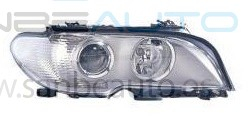 BMW E46 2P 03-*FARO DCH CON REGULACION ELECTRICA CON PILOTO BLANCO(INTERIOR CROMADO)
