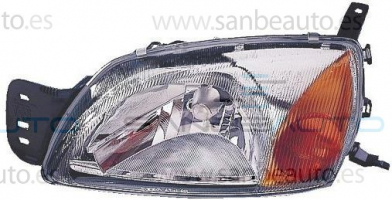 FORD FIESTA 99-*FARO IZQ CON REGULACION ELECTRICA AMARILLO