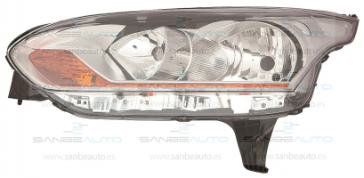FORD TRANSIT CONNECT 14-*FARO IZQ CON REGULACION ELECTRICA - CON MOTOR (INTERIOR CROMADO) H15/H7