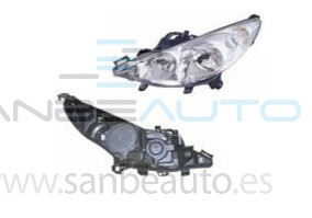 PEUGEOT 207 06-*FARO IZQ CON REGULACION ELECTRIC SIN ANTINIEBLA