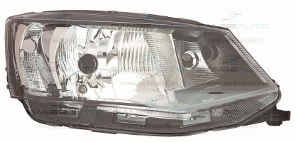 SKODA FABIA 15-*FARO DCH CON REGULACION ELECTRICA CON MOTOR INTERIOR NEGRO H4