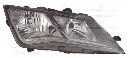 SEAT LEON 12-*FARO DCH CON REGULACION ELECTRICA CON MOTOR INTERIOR NEGRO H7/H7