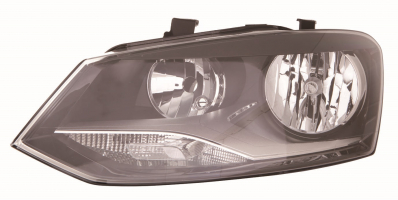 OPTICA IZQUIERDA H7+H7 ELECTRICA-CON MOTOR-NEGRO (TIPO HELLA)