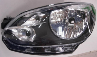 VW UP 12-*FARO IZQ CON REGULACION ELECTRICA INTERIOR/INFERIOR NEGRO (H4)