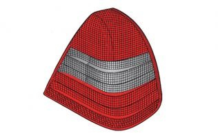 MERCEDES C W202 93-* TULIPA TRASERA DCH (ROJO/AHUMADO)