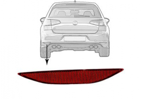 VW GOLF VII 13-*REFLECTOR IZQ PARAGOLPES TRASERO