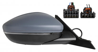 FIAT 600 2023.07-*RETROVISOR DCH ELECTRICO PARA PINTAR CON PILOTO CON SENSOR DE TEMPERATURA CONVEXO 5+2PIN